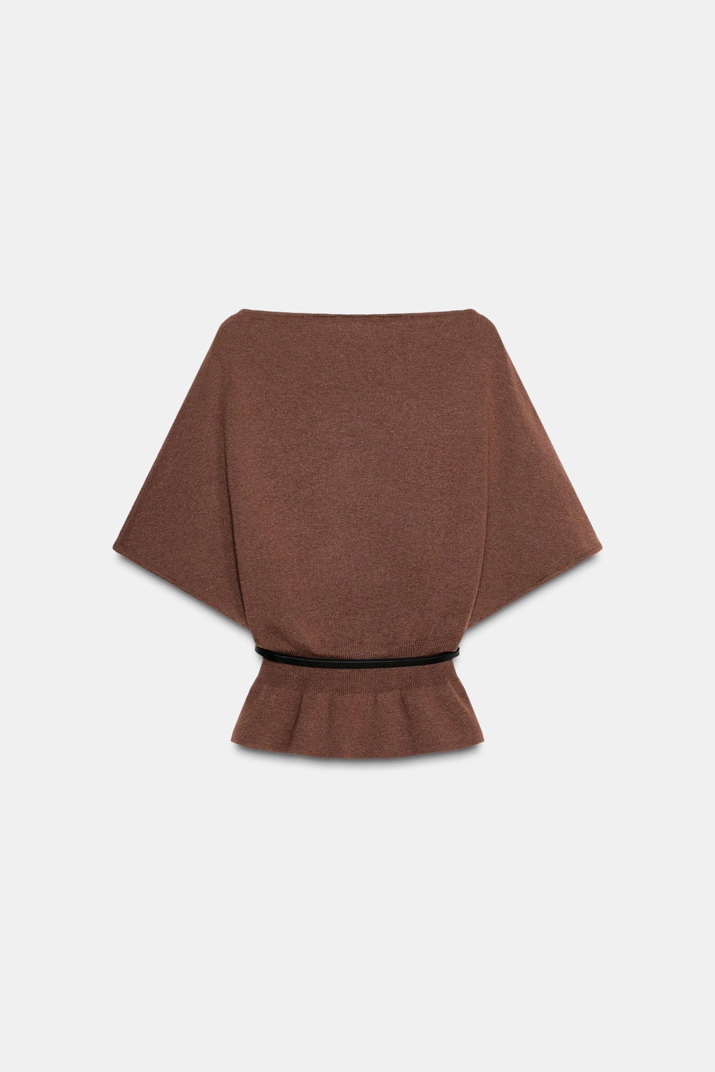 KNITTED CAPE TOP WITH BELT - Zara фото 4