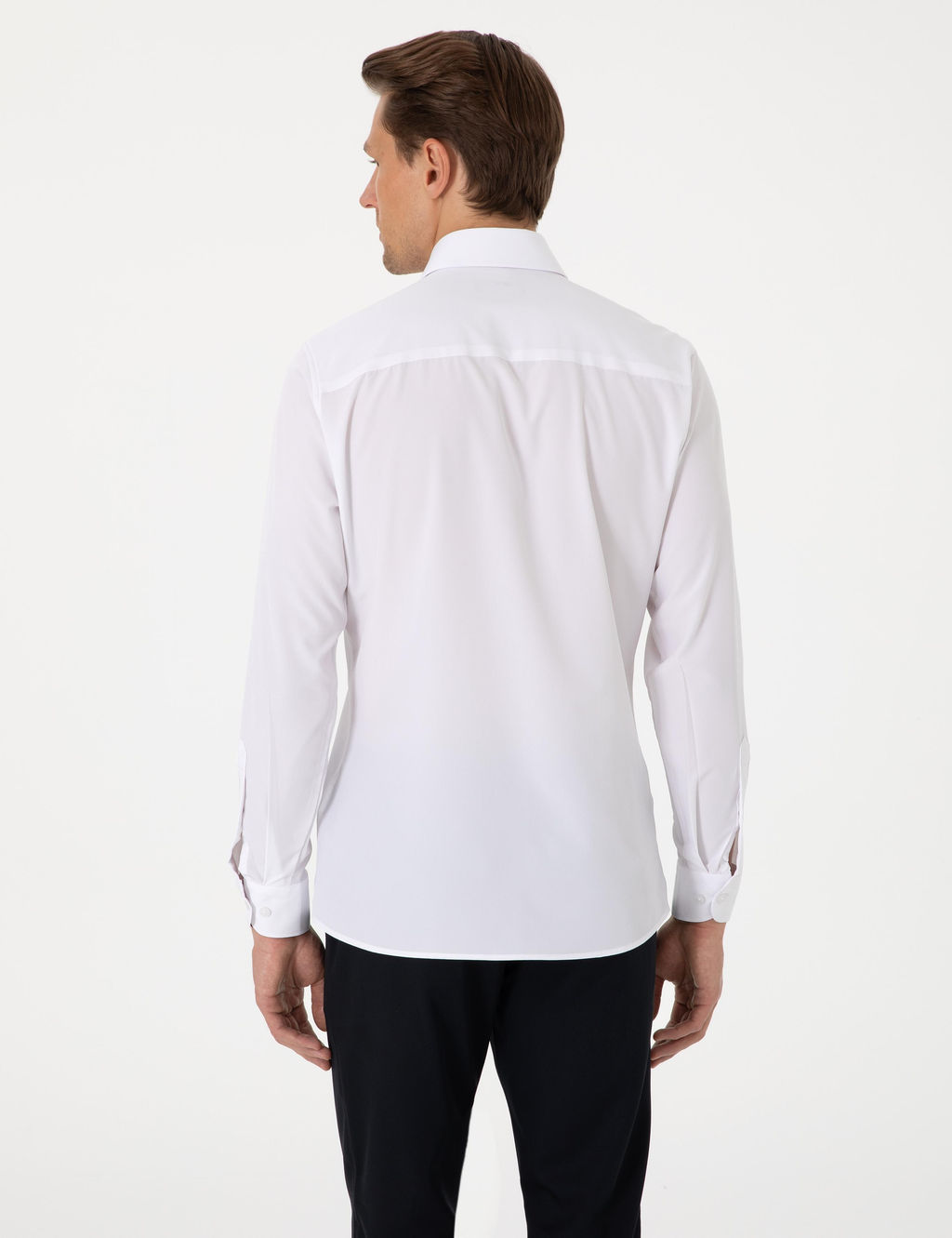 Рубашка Pierre Cardin Ex Slim Fit белая с длинным рукавом