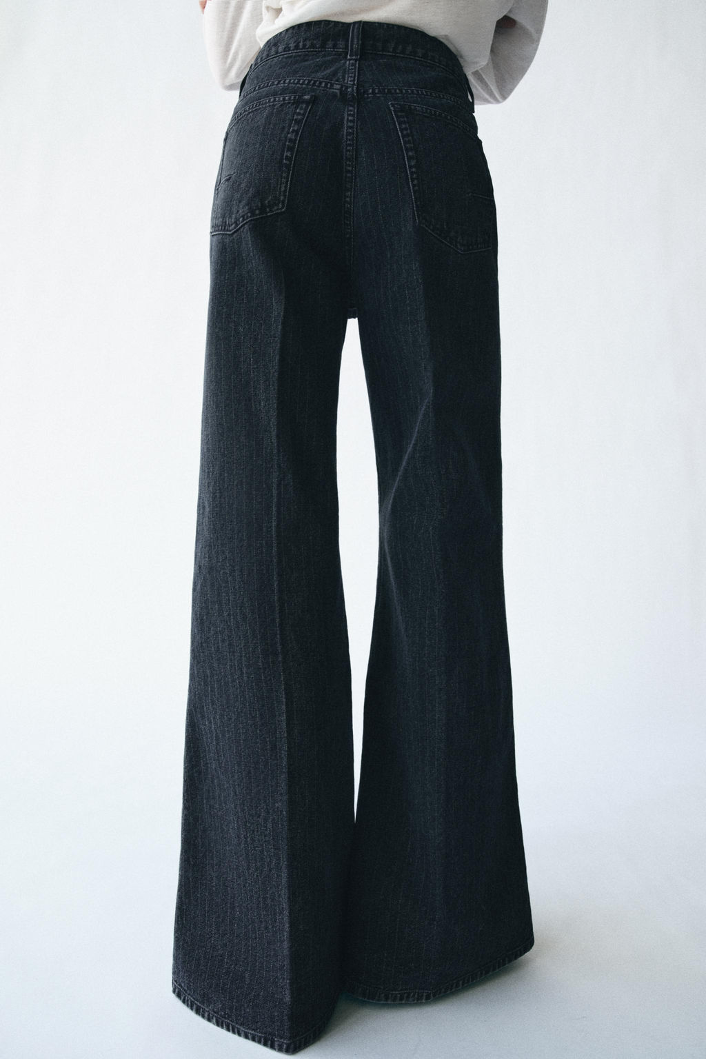 ZW COLLECTION HIGH-WAIST FLARED STRIPED JEANS - Zara фото 11