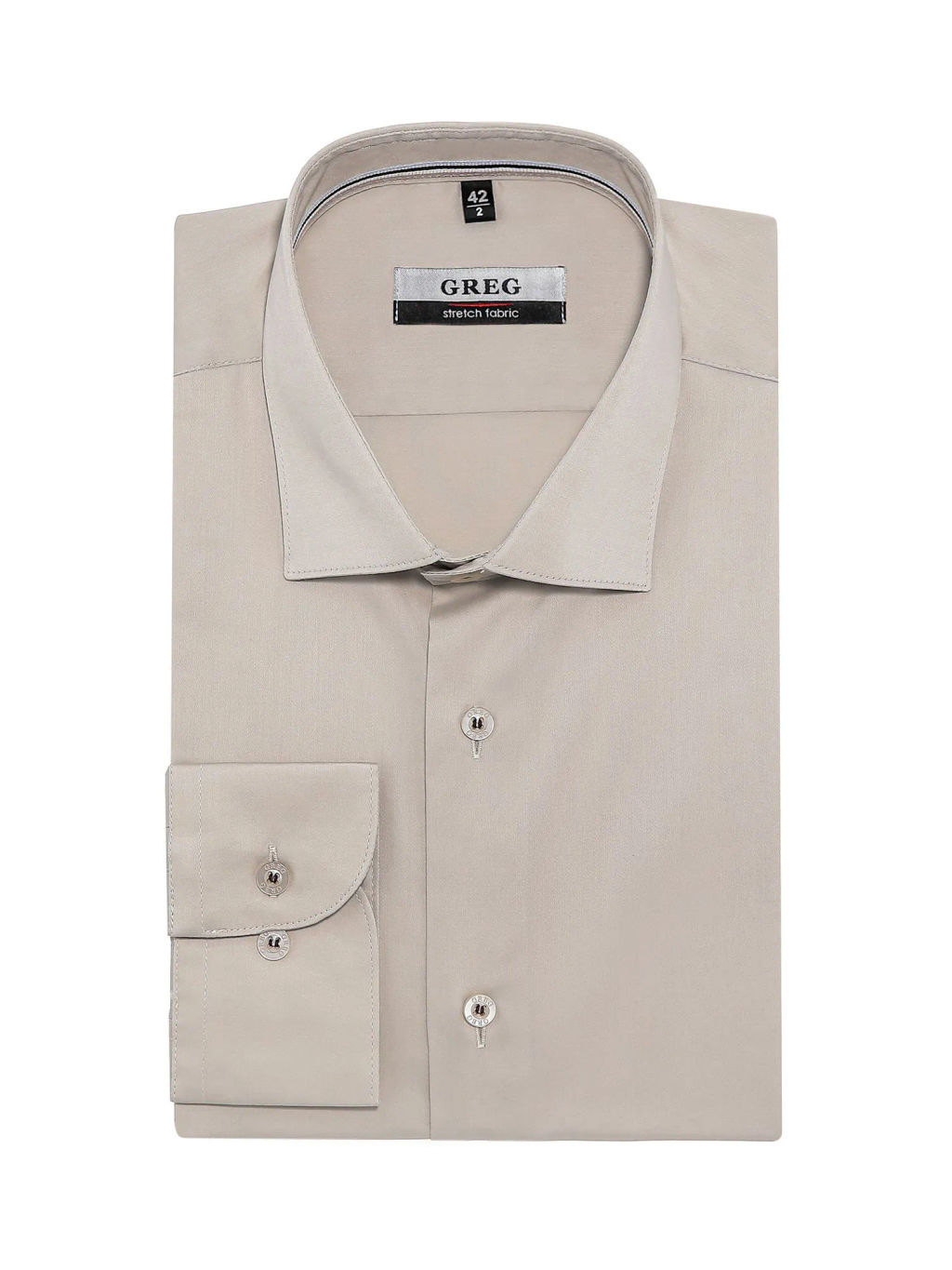 Сорочка мужская длинный рукав GREG 510/237/9442/ZN/1p STRETCH