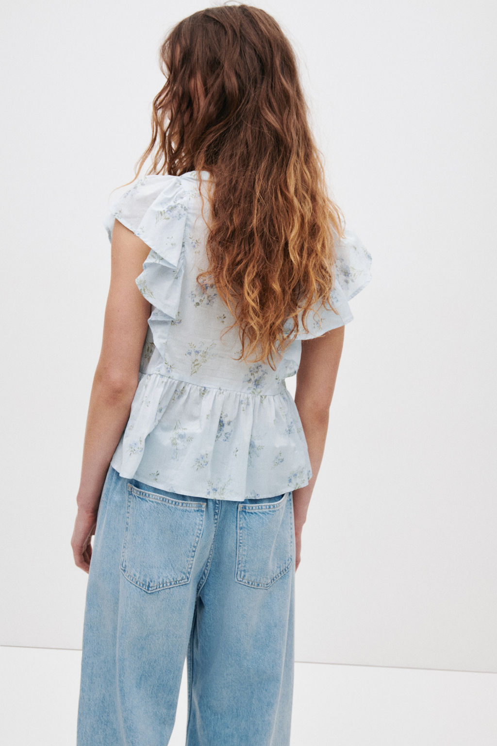 Frill-trimmed cotton top - H&m фото 7