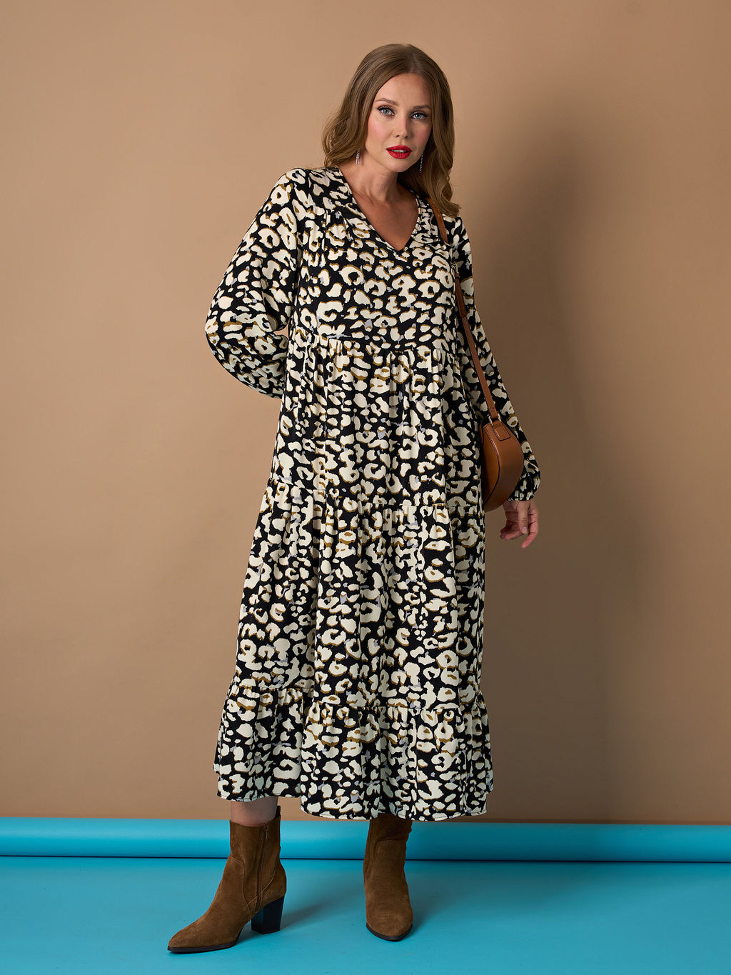 Платье 0060-23а черный с коричневым - Aquarell фото 13