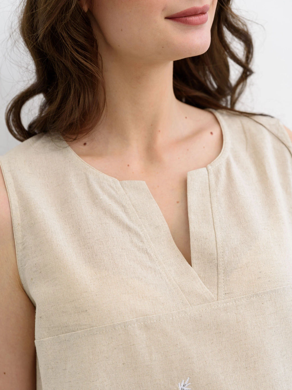 ЛЕН с ХЛОПКОМ  Сарафан платье  Льняное лето - Оптима фото 2