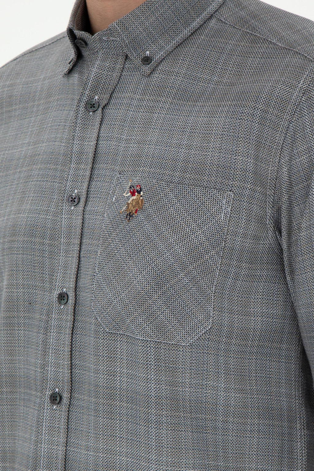 Мужская черная рубашка с длинным рукавом Неожиданная скидка в корзине - U.s. polo assn фото 7