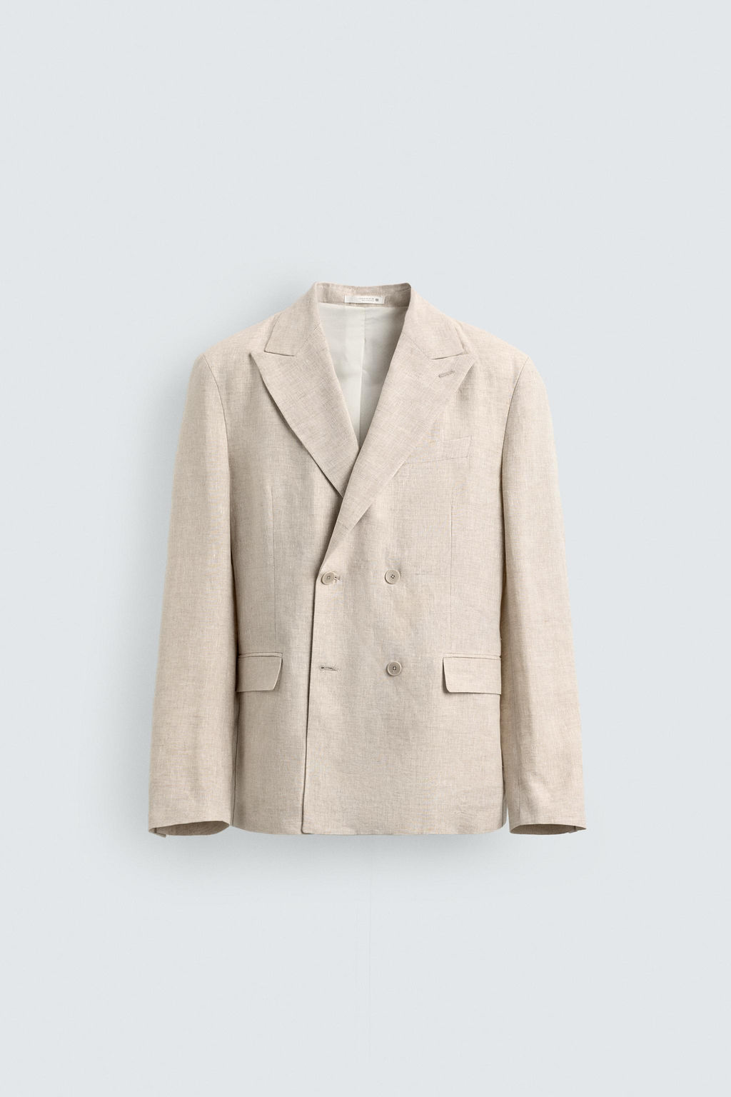 BLAZER CRUZADA 100% LINO / Beige claro - Zara фото 8