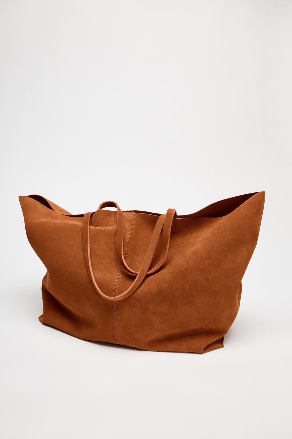 SUEDE MAXI TOTE BAG - Zara фото 3