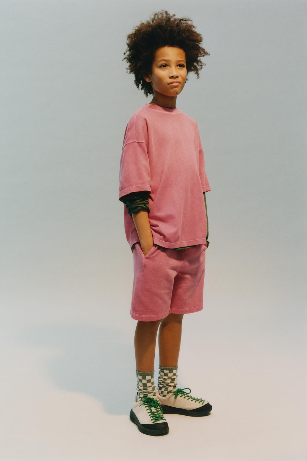 T-SHIRT AND BERMUDA SHORTS SET WITH SLOGAN - Zara фото 12