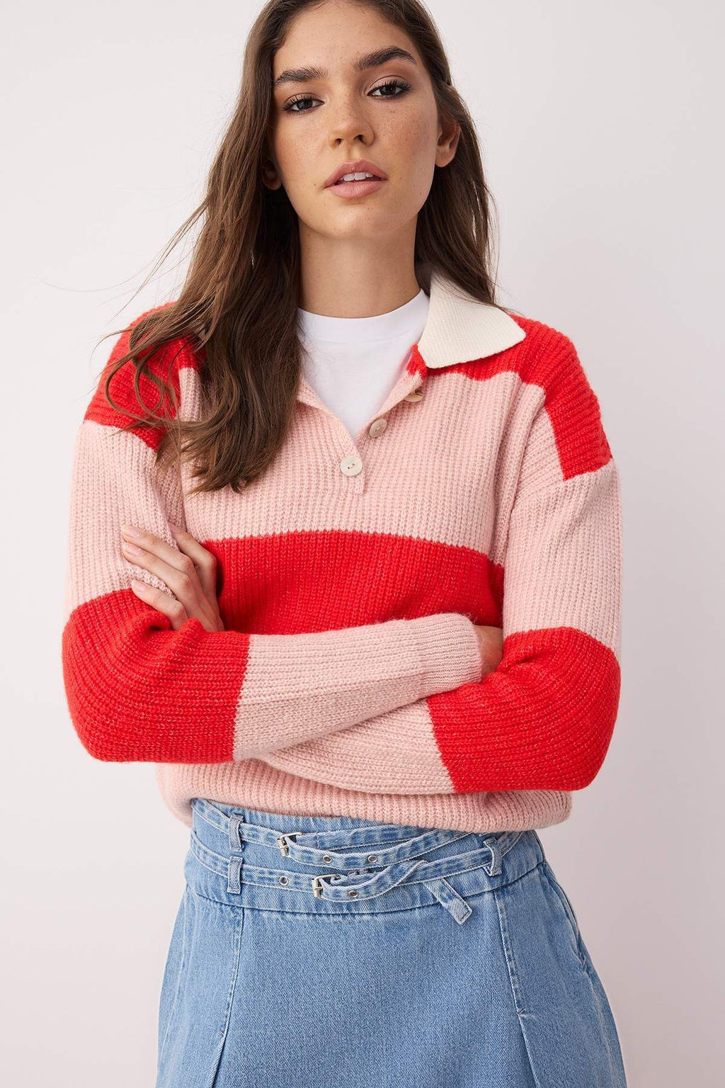 Lacivert Yumusak Dokulu Polo Yaka Triko Kazak TWOAW26KZ00038 - Trendyolmilla фото 8