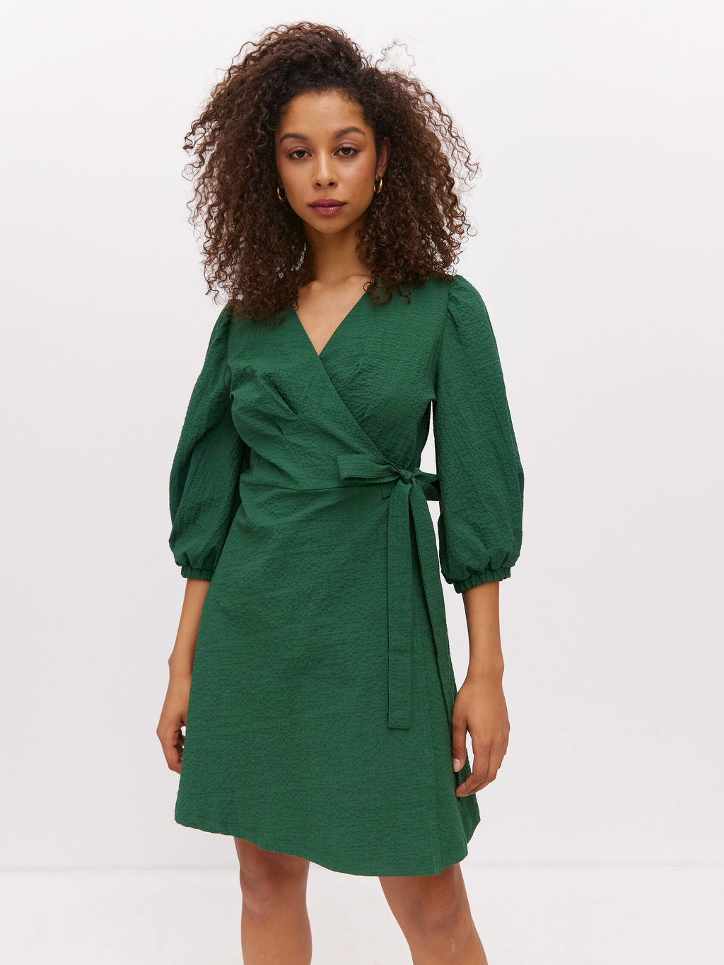 Платье на запах из жатого хлопка - TO BE ONE фото 6