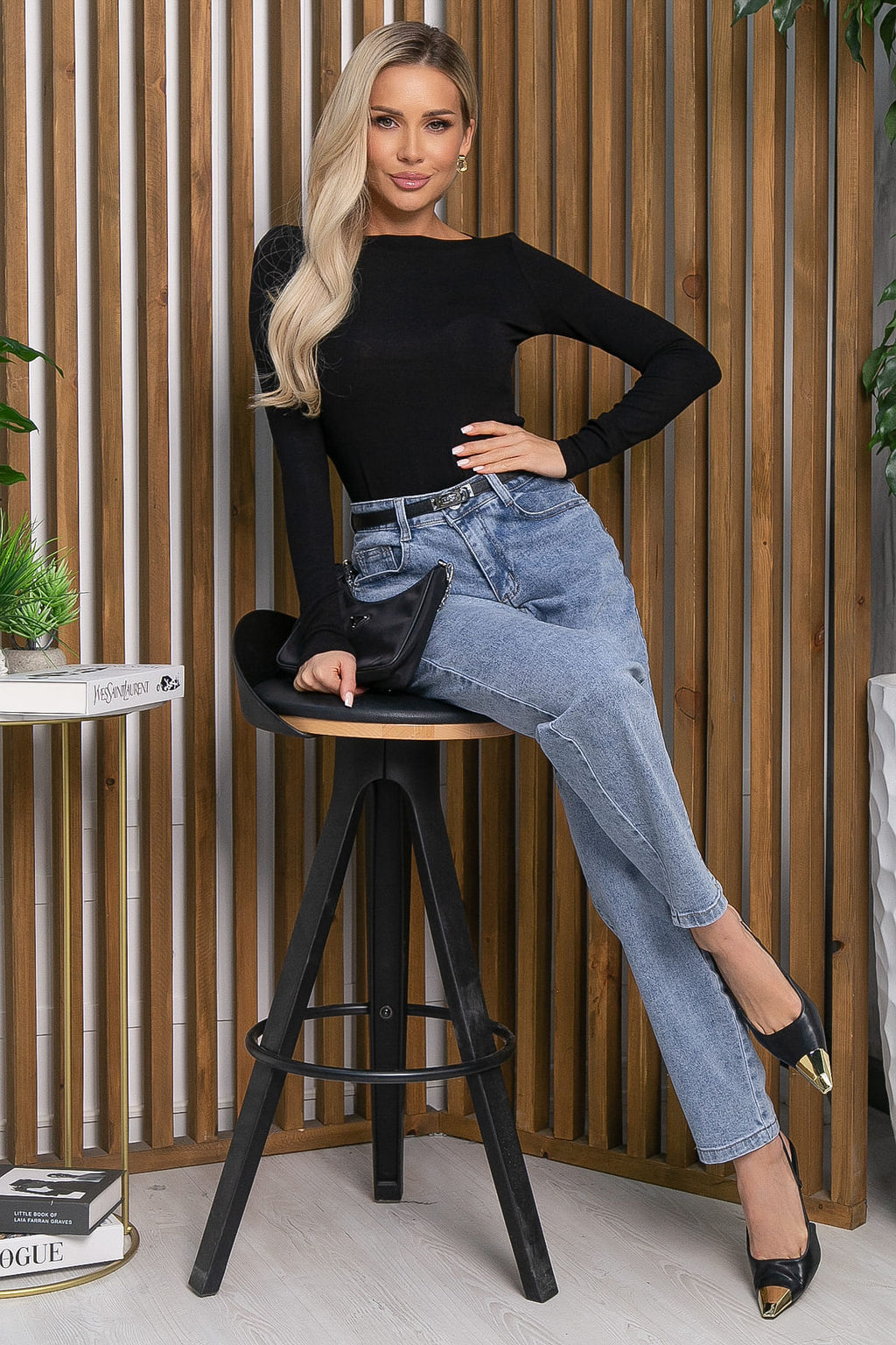 Блуза Грация (черная) Б13047-44М - Lt collection фото 3