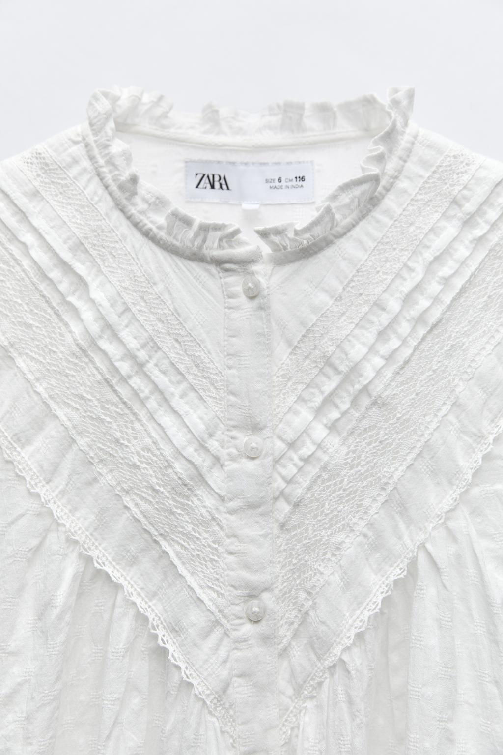 LACE ROMANTIC SHIRT - Zara фото 5