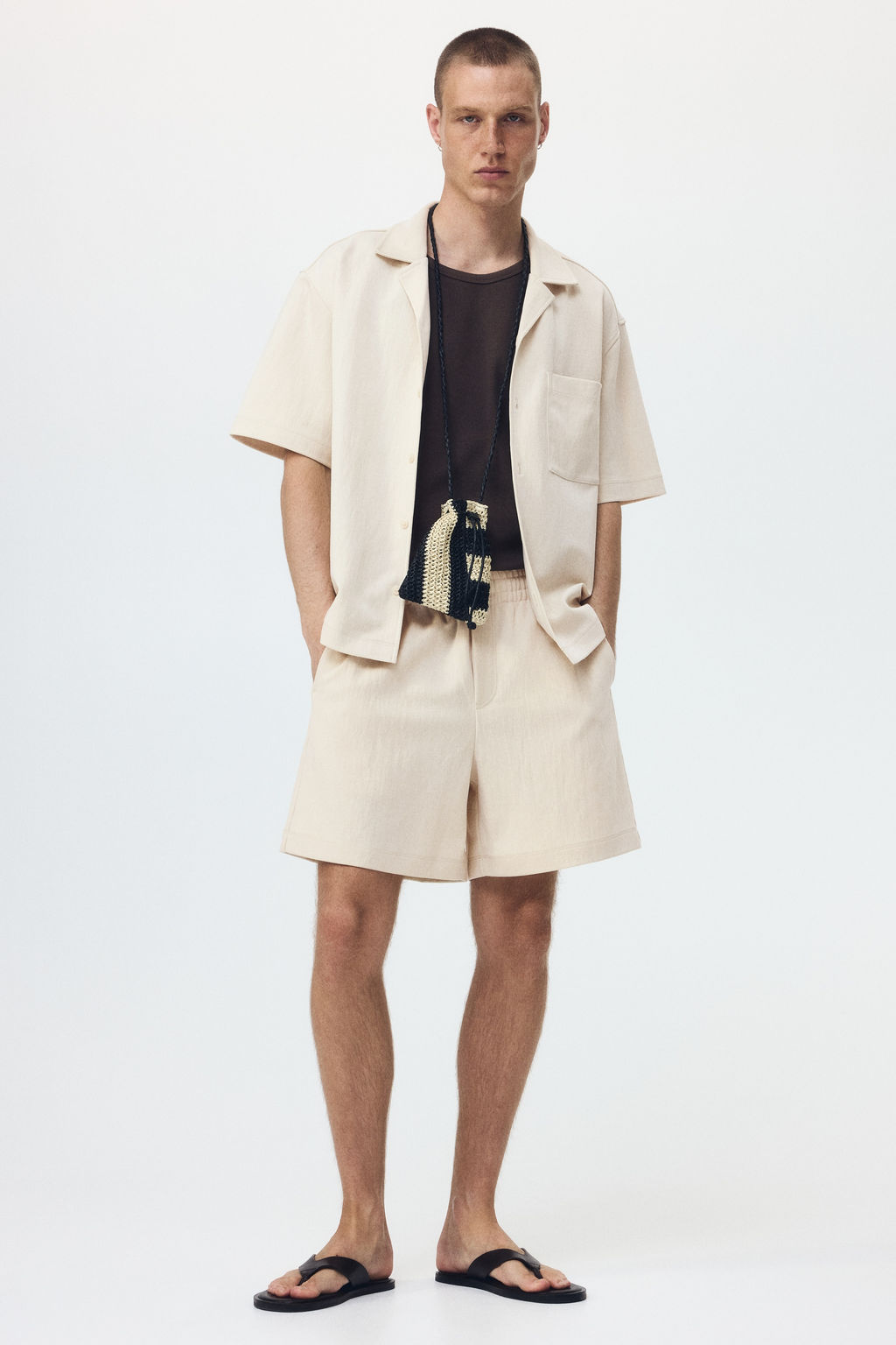 Pantal?n corto interlock Relaxed Fit - H&m фото 4