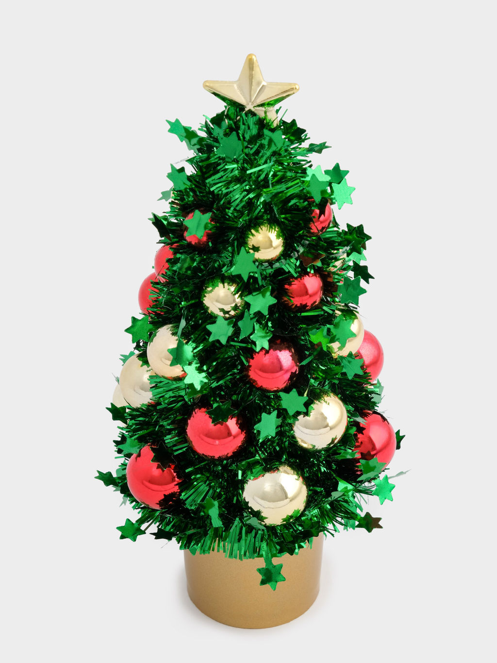 Ель искусственная, 21 см, с шарами, в горшке, мишура/пластик, зеленая, New year - Anna lafarg фото 5