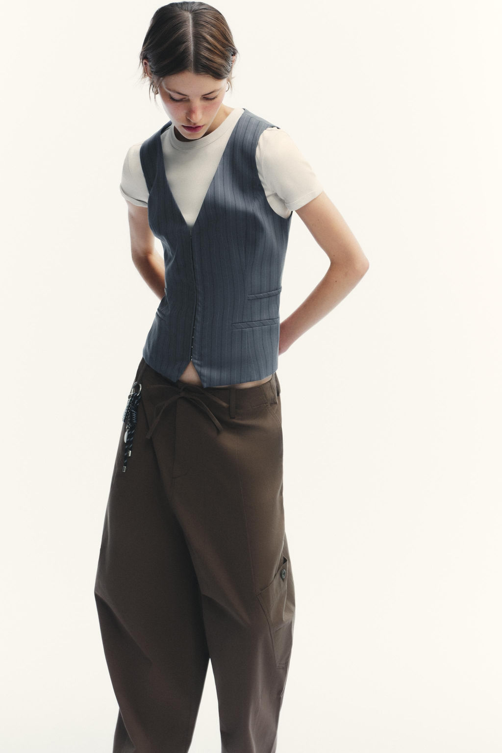 PINSTRIPE WAISTCOAT TOP - Zara фото 3