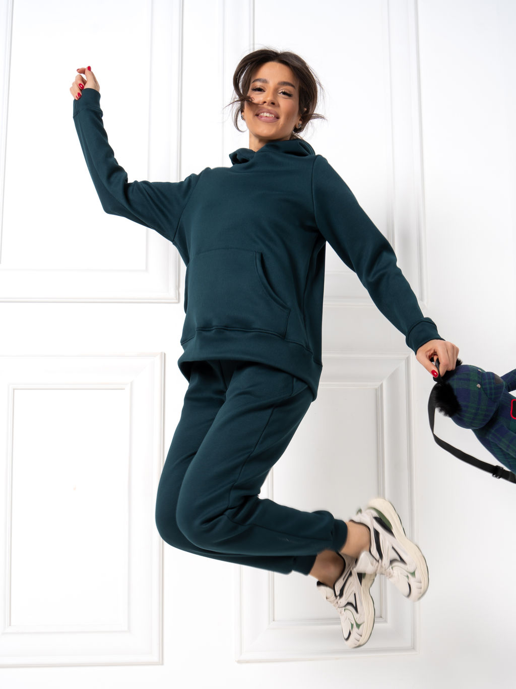 РАСПРОДАЖА Костюм жен.спорт. С утепл. (мех)_390/изумрудный - Ihomelux фото 2