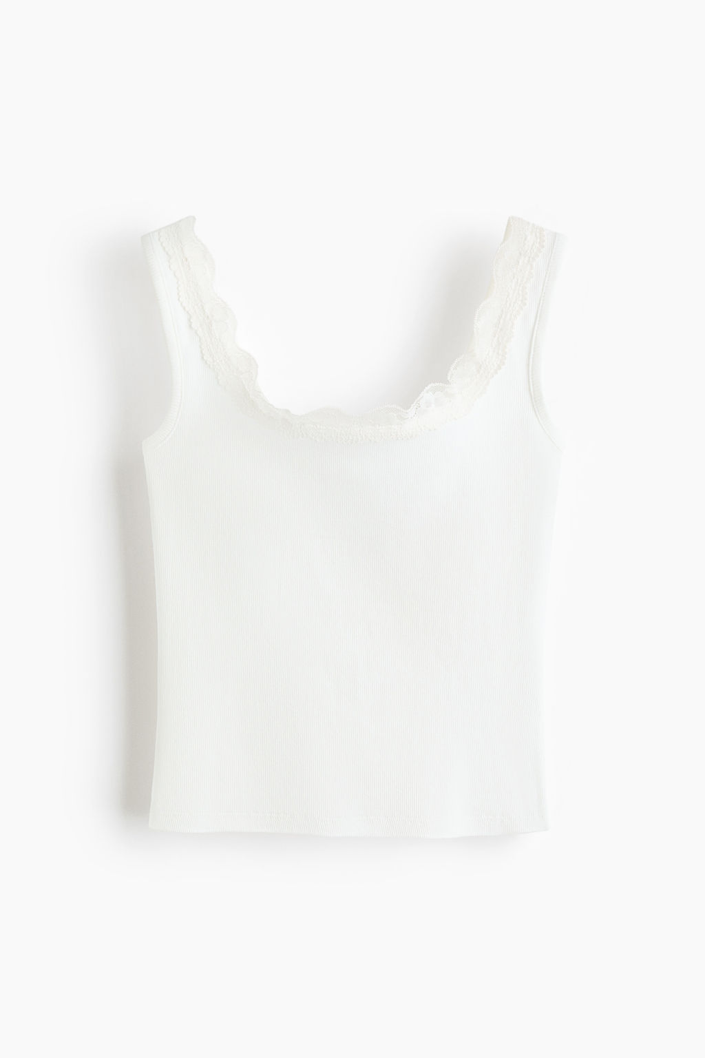 Top de tirantes con ribete de encaje - H&m фото 3