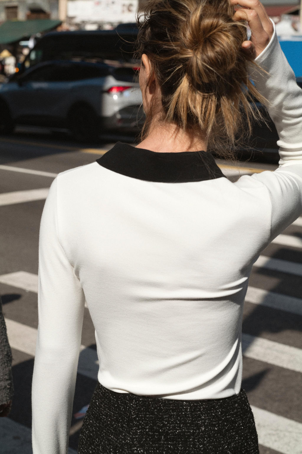 CONTRAST INTERLOCK POLO TOP - Zara фото 2