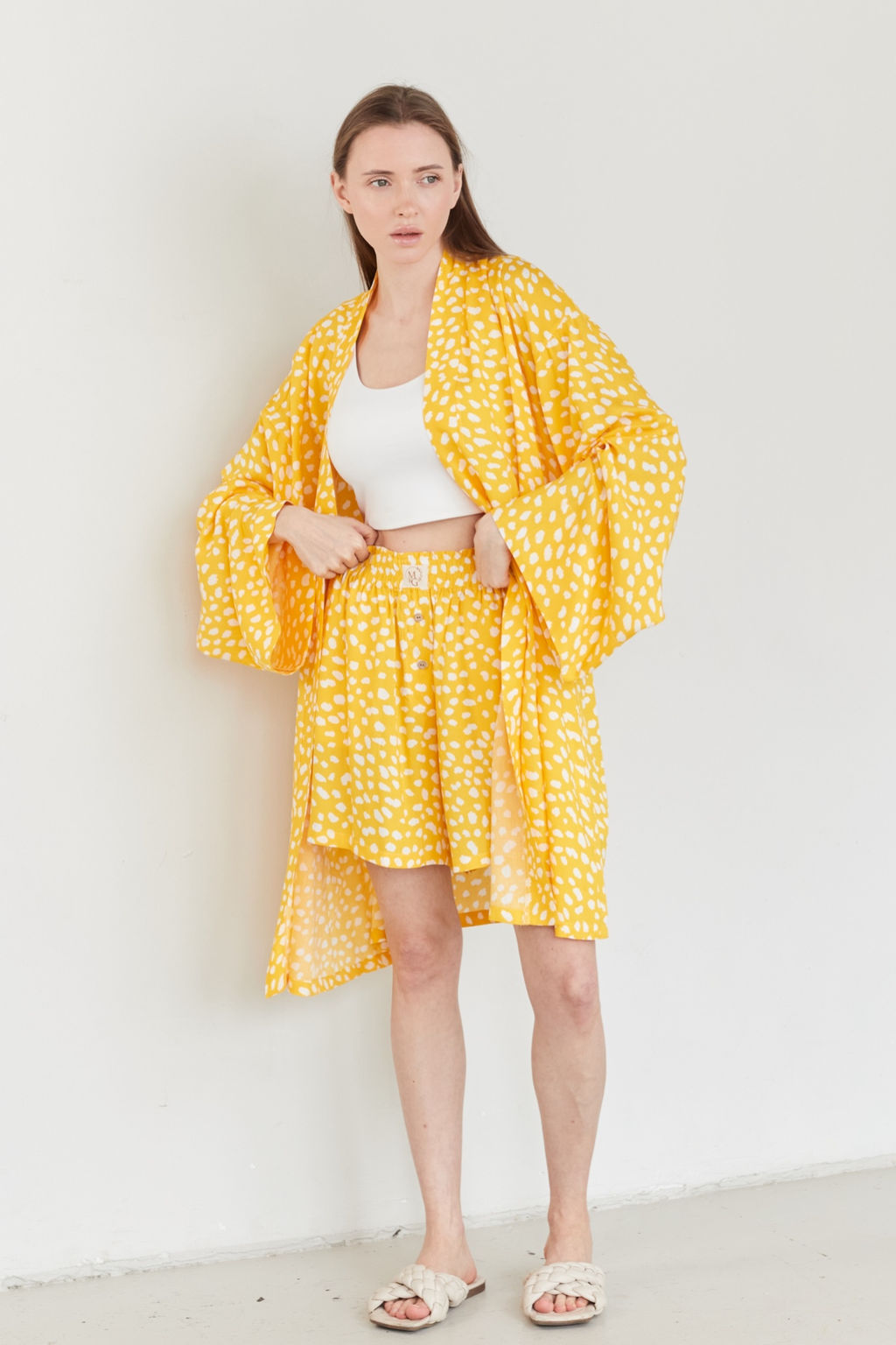 Костюм женский SET057/02/Желтый, белый - M&G all natural фото 2