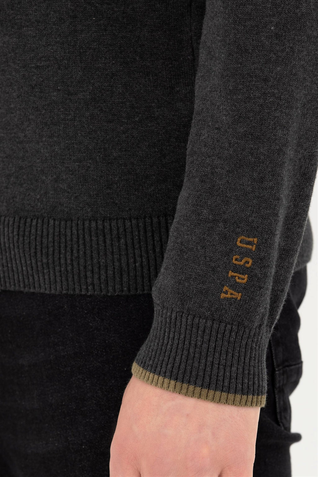 Мужской свитер антрацитового меланжа - U.s. polo assn фото 7