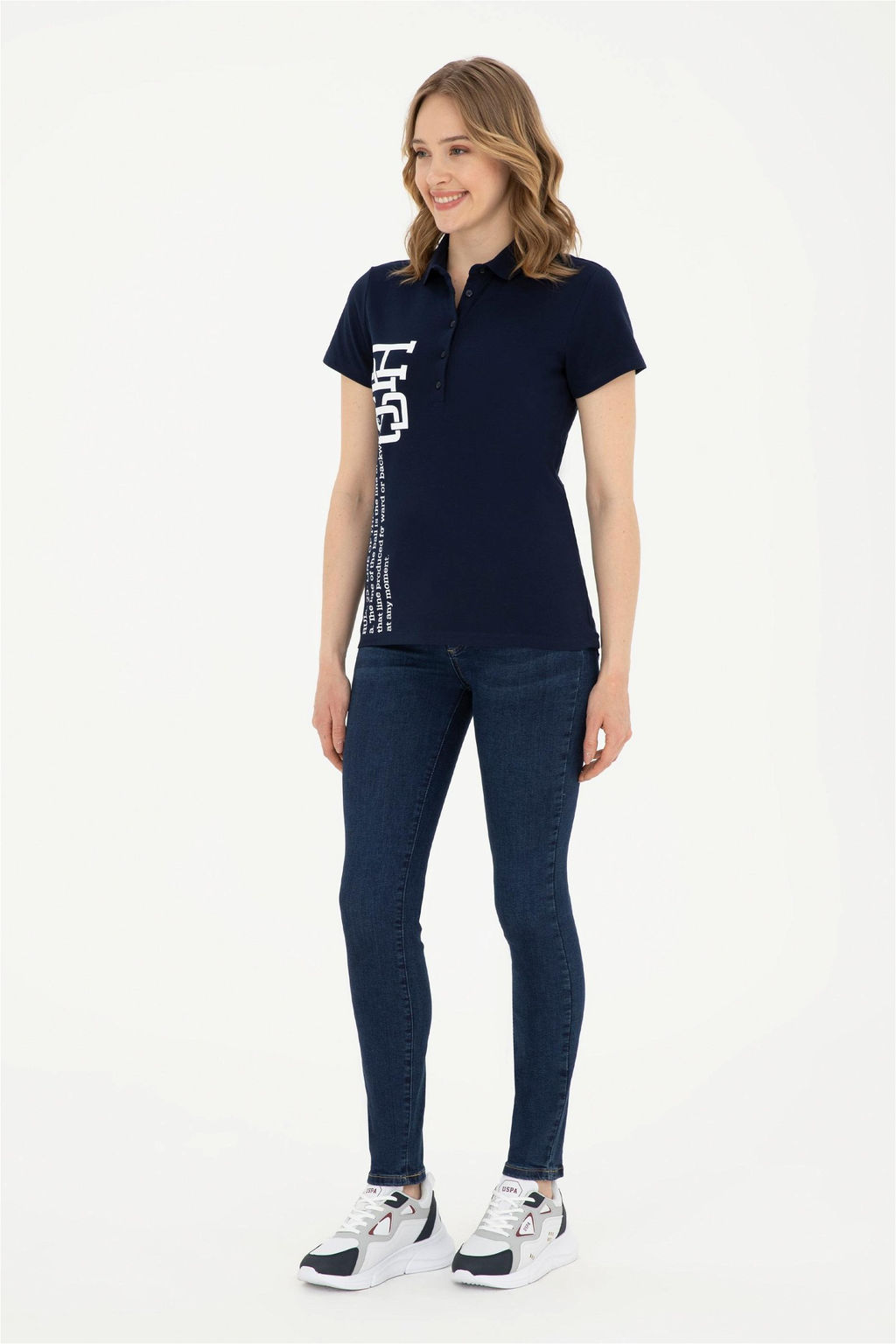 Женская темно-синяя футболка - U.s. polo assn фото 4
