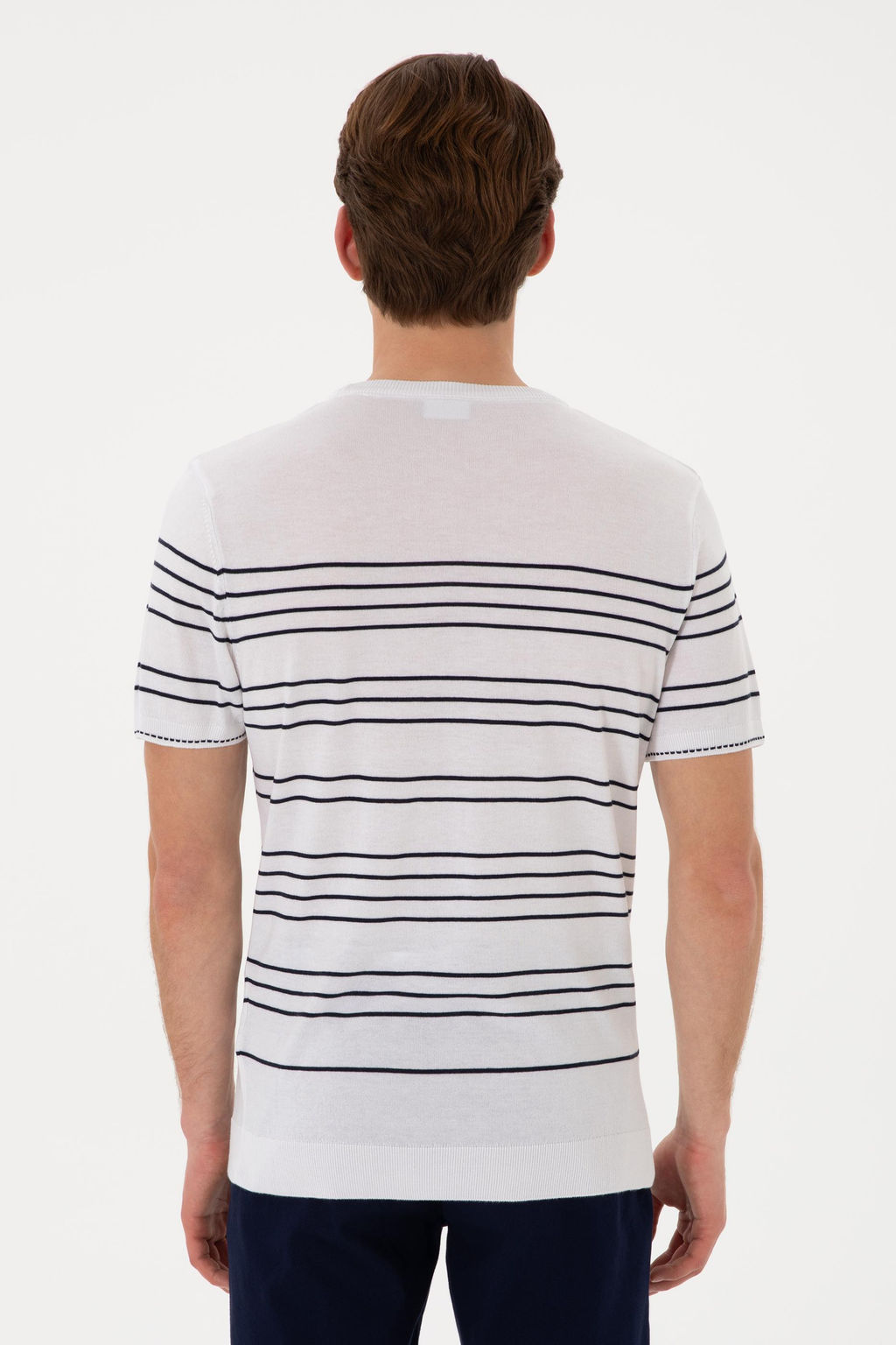Erkek Slim Fit Bisiklet Yaka Beyaz Ti__rt Sepette S_rpriz _ndirim - U.s. polo assn фото 12