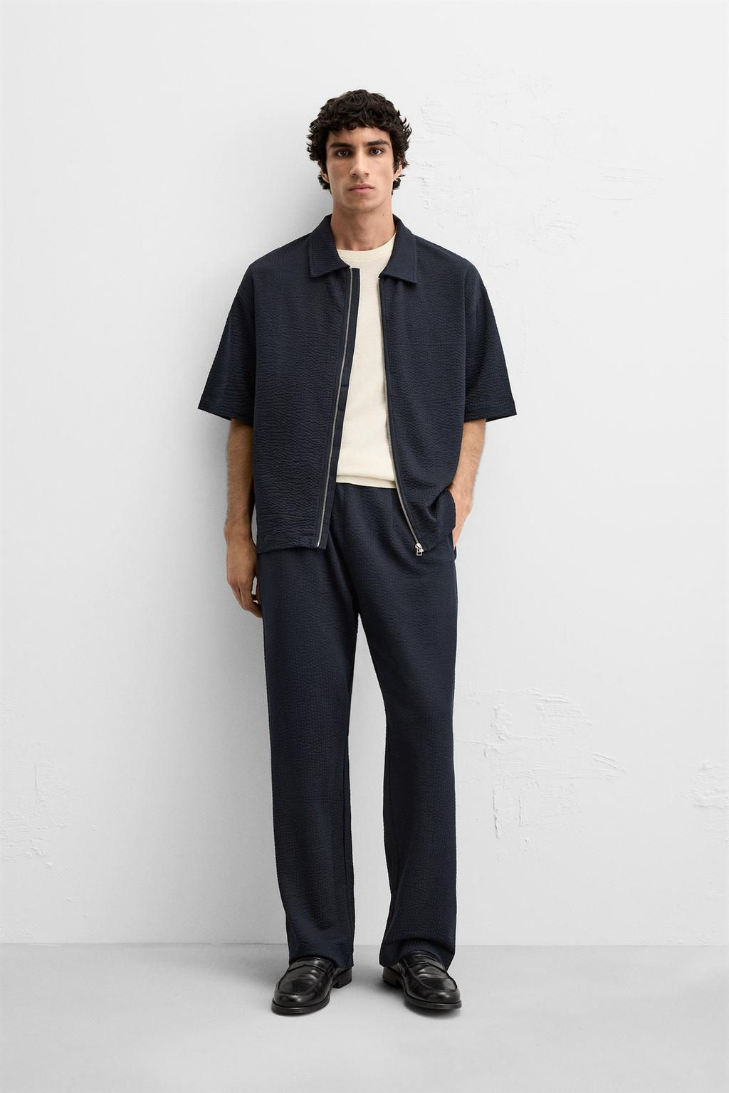 SEERSUCKER TROUSERS WITH PLEATS - Zara фото 15