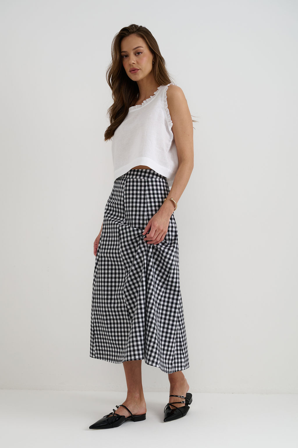 Юбка SKRT2534_BW Checkers/Черный, белый