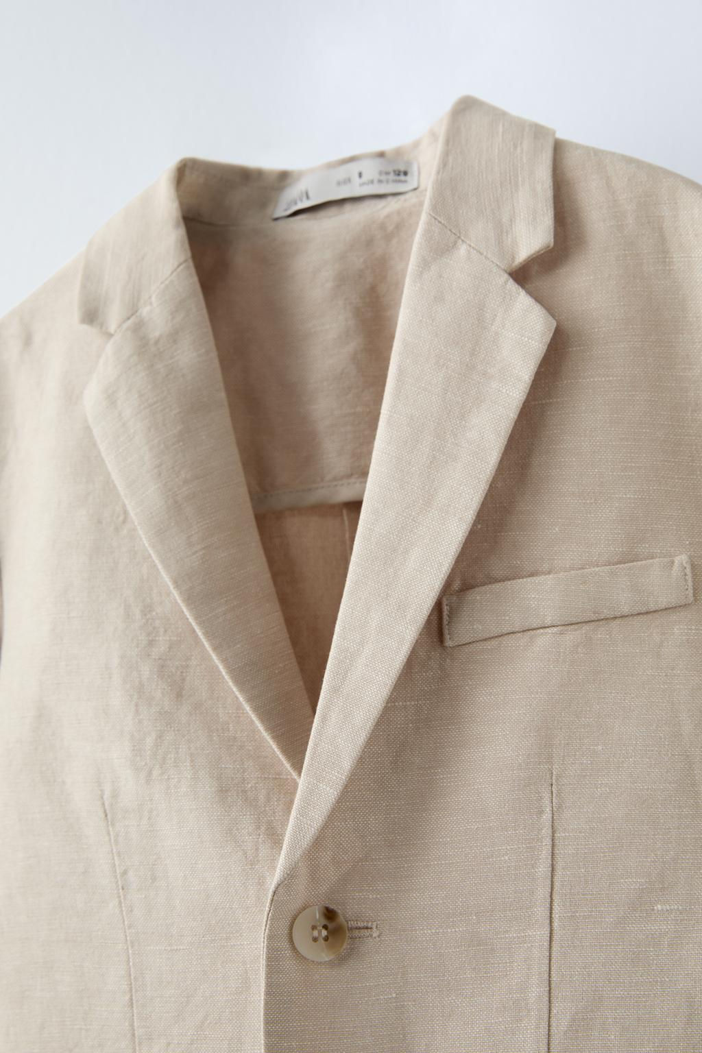 LINEN BLEND SUIT BLAZER - Zara фото 3