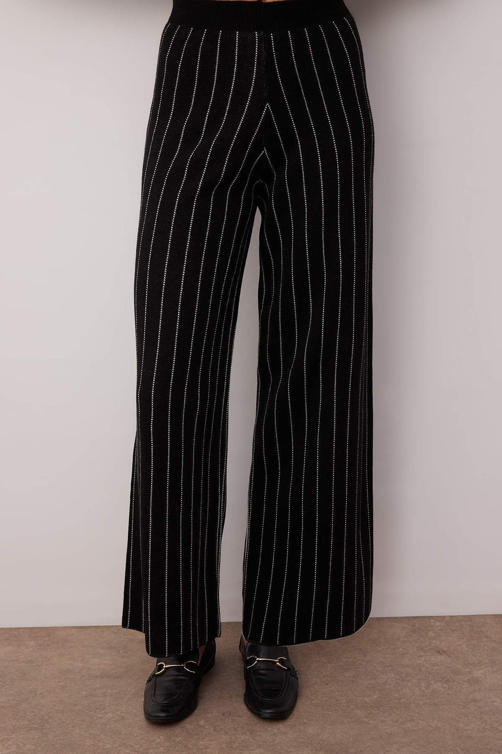 Siyah Cizgili Smart Kazak-Pantolon Triko Alt - Ust Tak?m TWOAW26AU00018 - Trendyolmilla фото 3