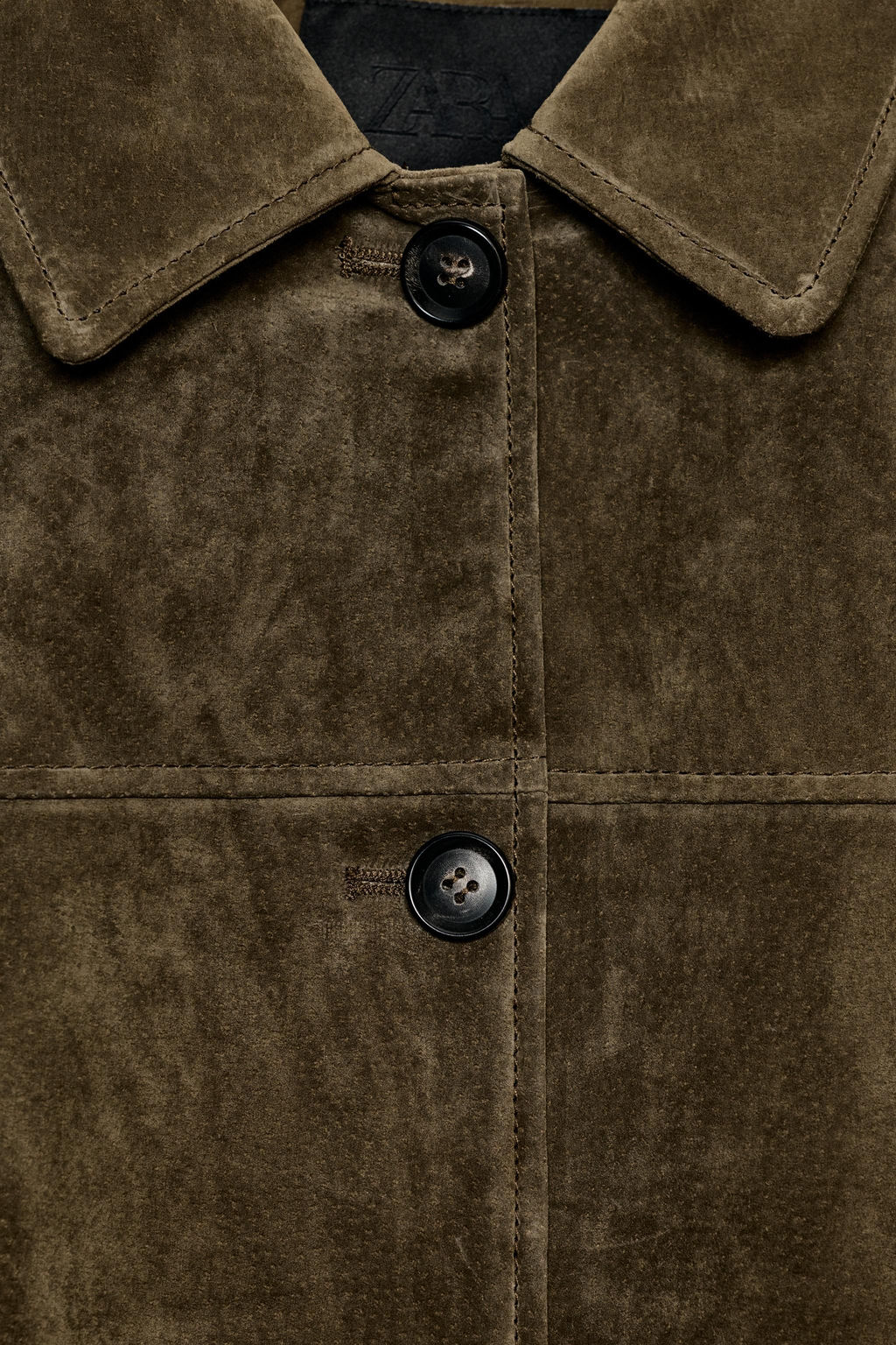 SUEDE LEATHER JACKET WITH POCKETS ZW COLLECTION LIMITED EDITION - Zara фото 8