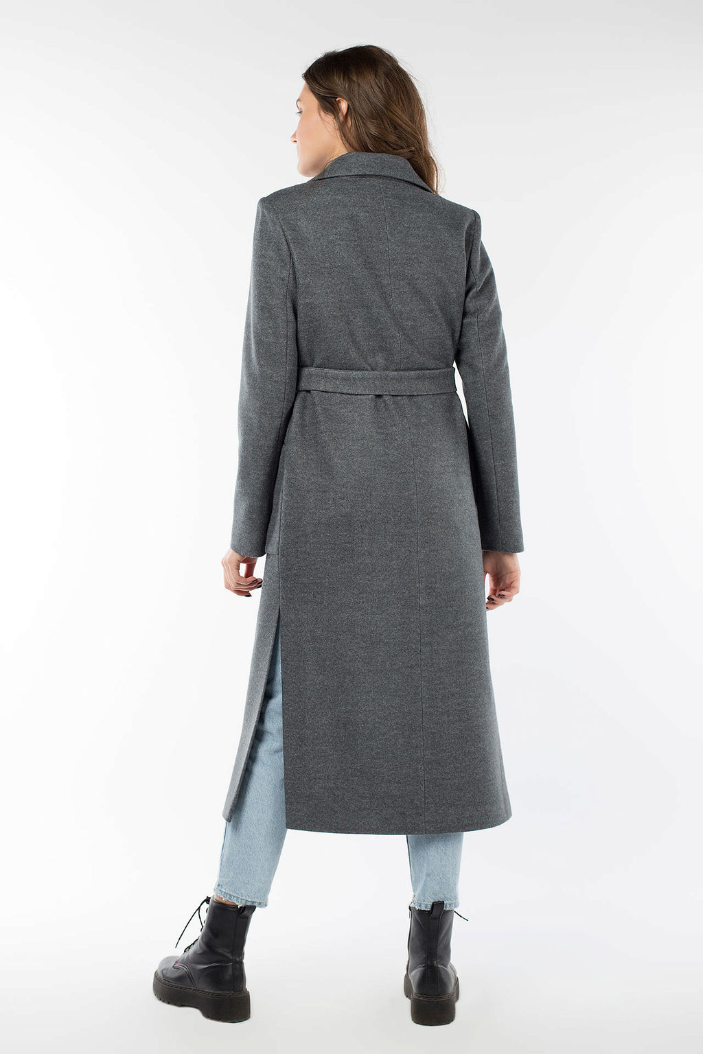 01-09454 Пальто женское демисезонное (пояс) - El podio фото 4