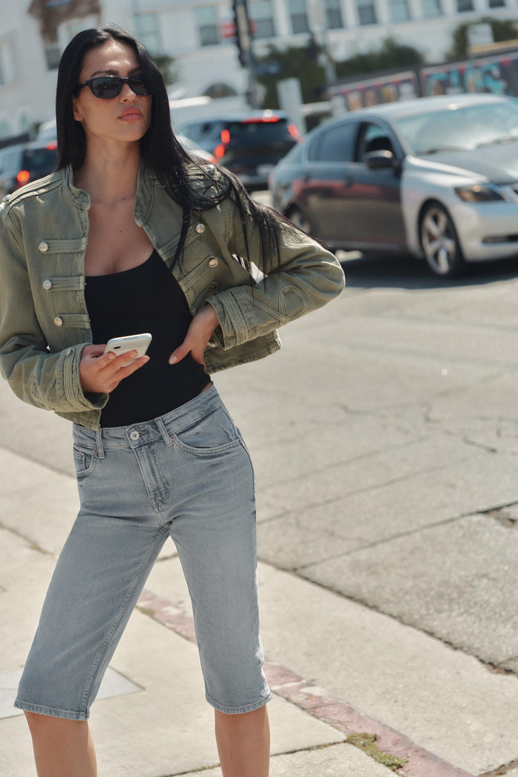 JEANS TRF CAPRI TIRO MEDIO / Azul - Zara фото 3