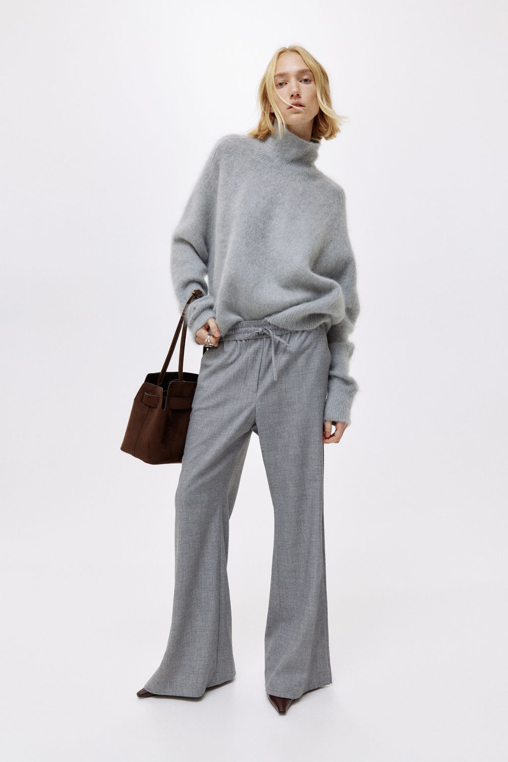 Jersey en mezcla de mohair con cuello perkins - H&m фото 3