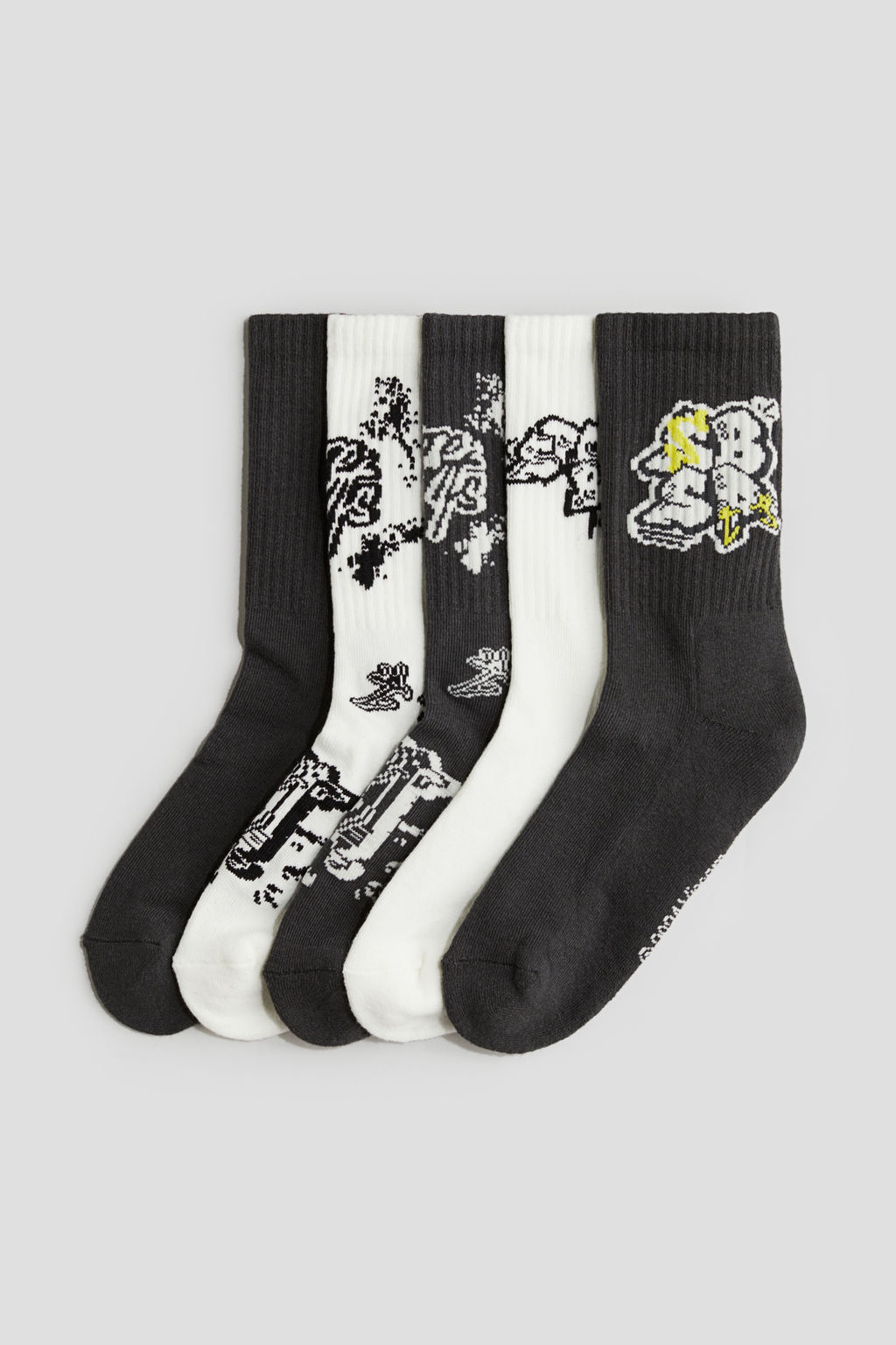 Pack de 5 calcetines con motivo intarsia - H&m фото 9