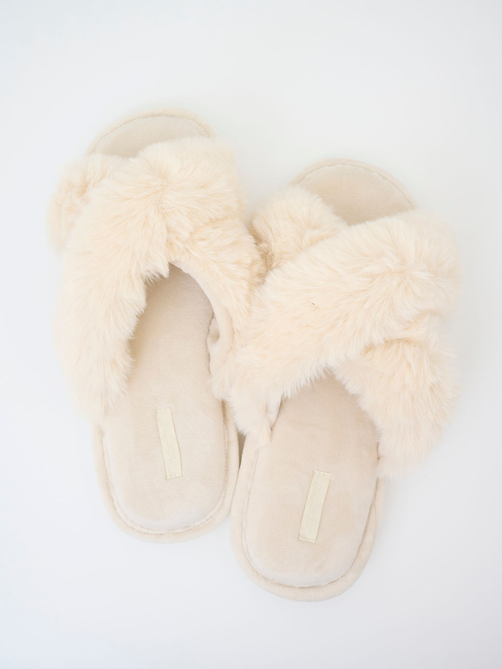 Тапочки домашние Indefini полиэстер кремовый  фото 3