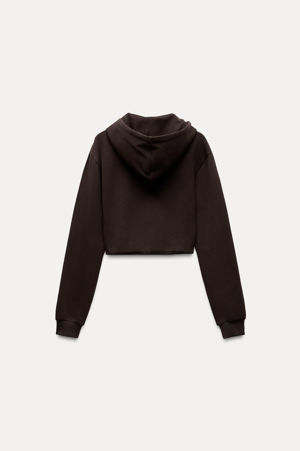 INTERLOCK CROPPED SWEATSHIRT - Zara фото 33