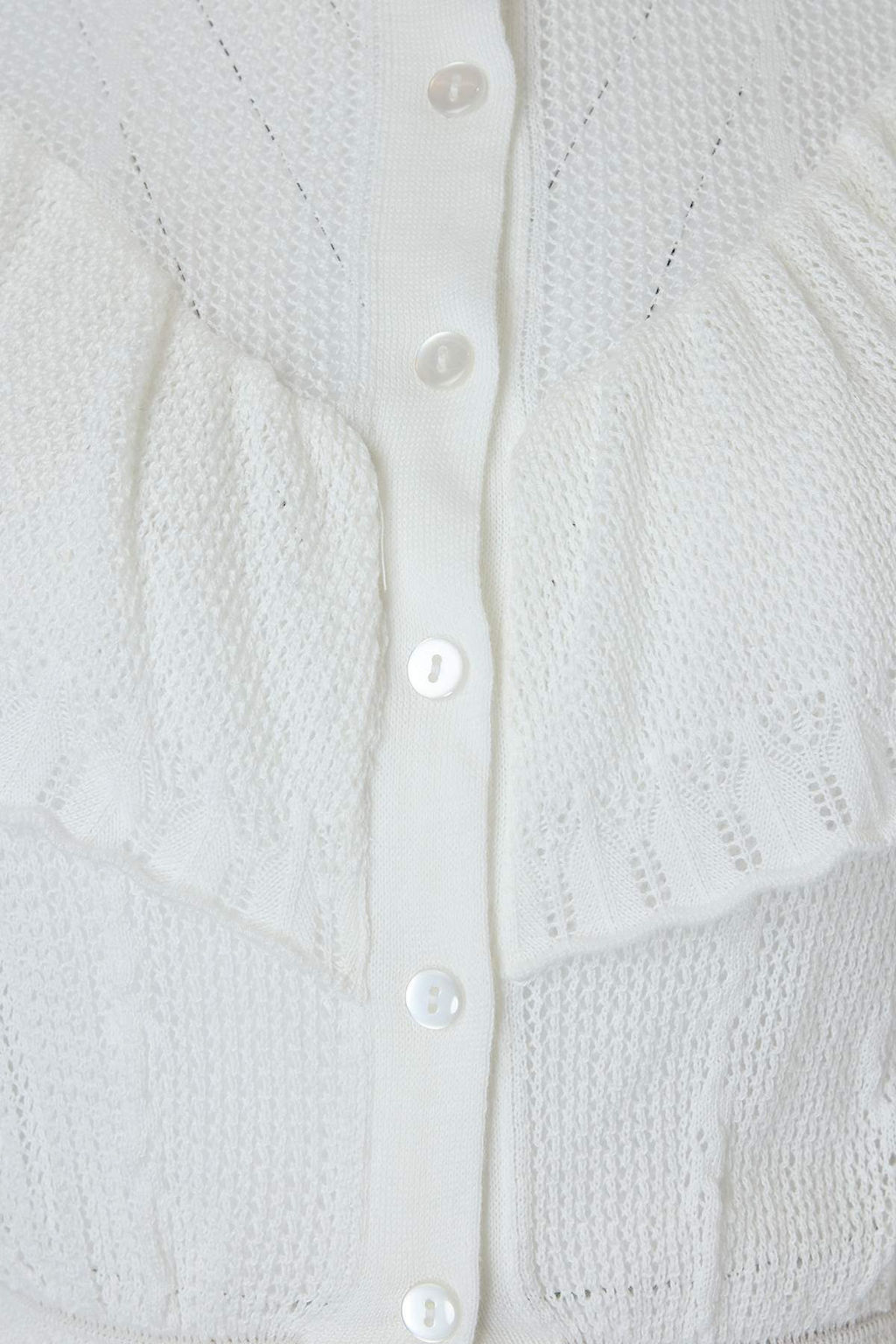 Ekru Omuz ve Etek Ucu Detayl? Ajurlu/Delikli Ince Triko H?rka TWOSS26HI00005 - Trendyolmilla фото 3