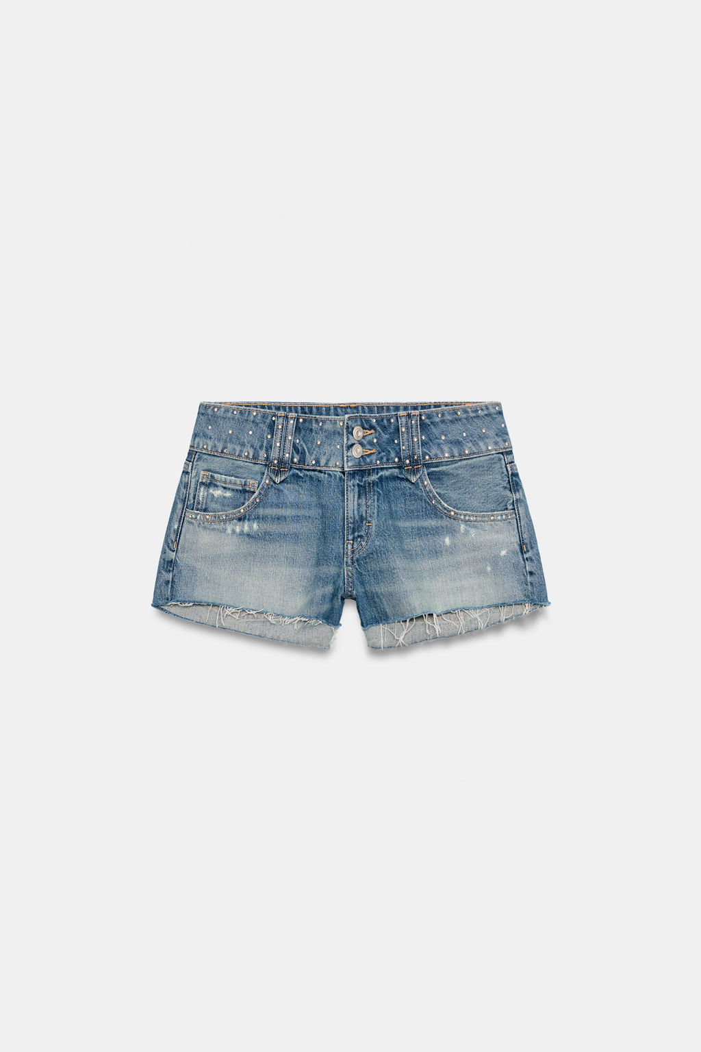 SHORTS MINI DENIM TRF TACHAS / ?ndigo - Zara фото 6
