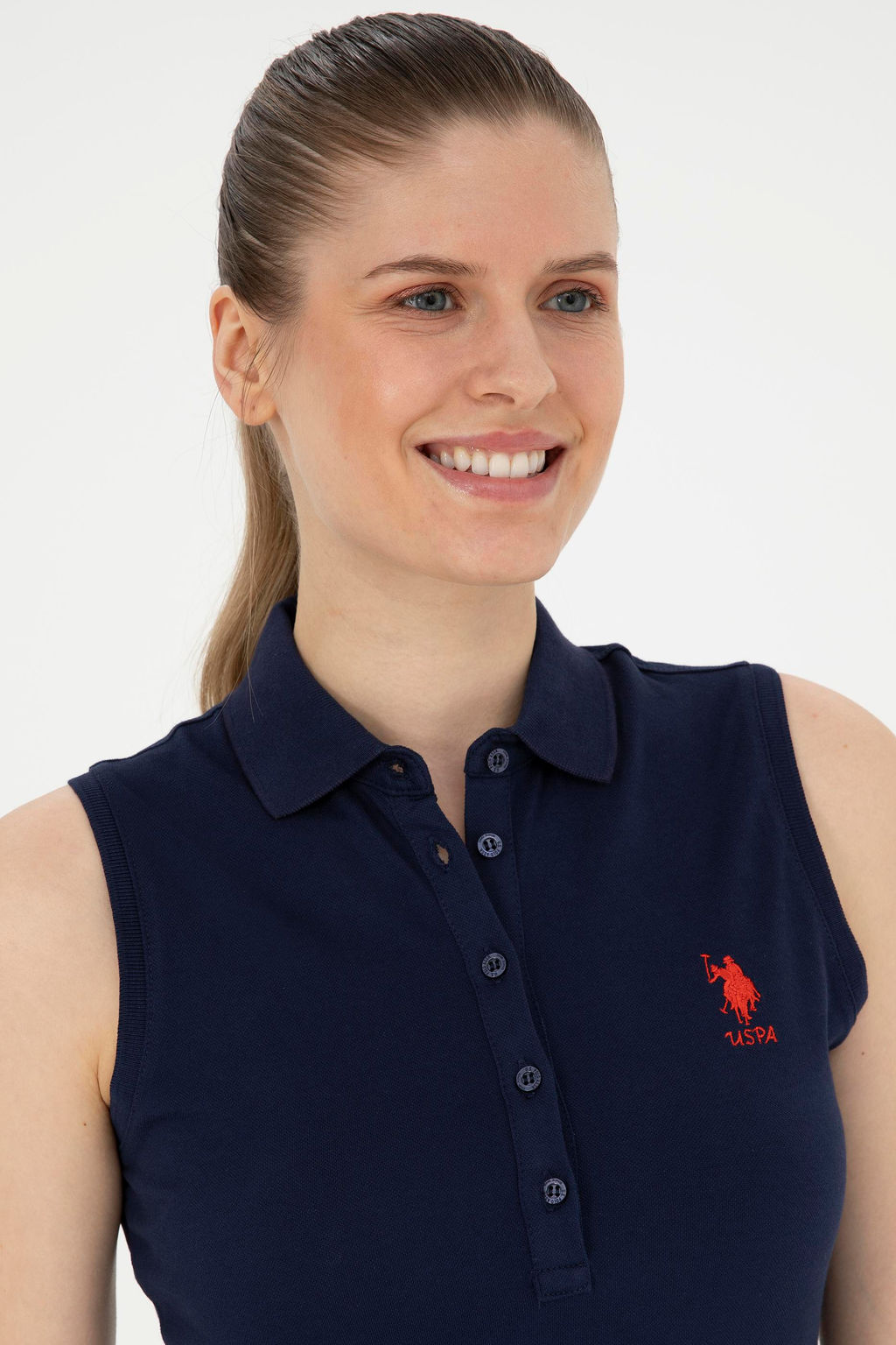 Kad_n Lacivert Polo Yaka _rme Elbise