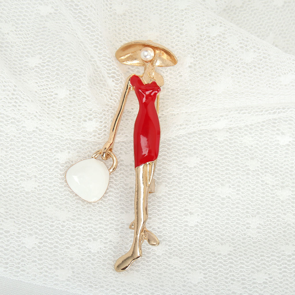 Брошь Дама / 2628-1 /уп 24/ - ГалеонТрейд фото 4