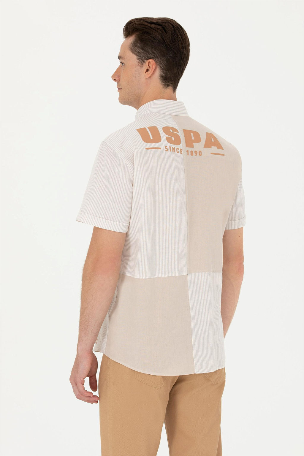 U. S. Polo Assn Мужская рубашка с коротким рукавом Stone - U.s. polo assn фото 6