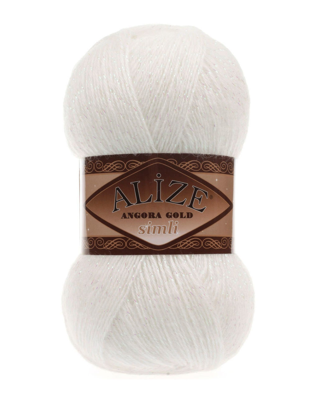 Ангора голд сим (Angora gold sim) пряжа Alize 20%шерсть 5%метанит 75%акрил 5х100г/500м фото 20