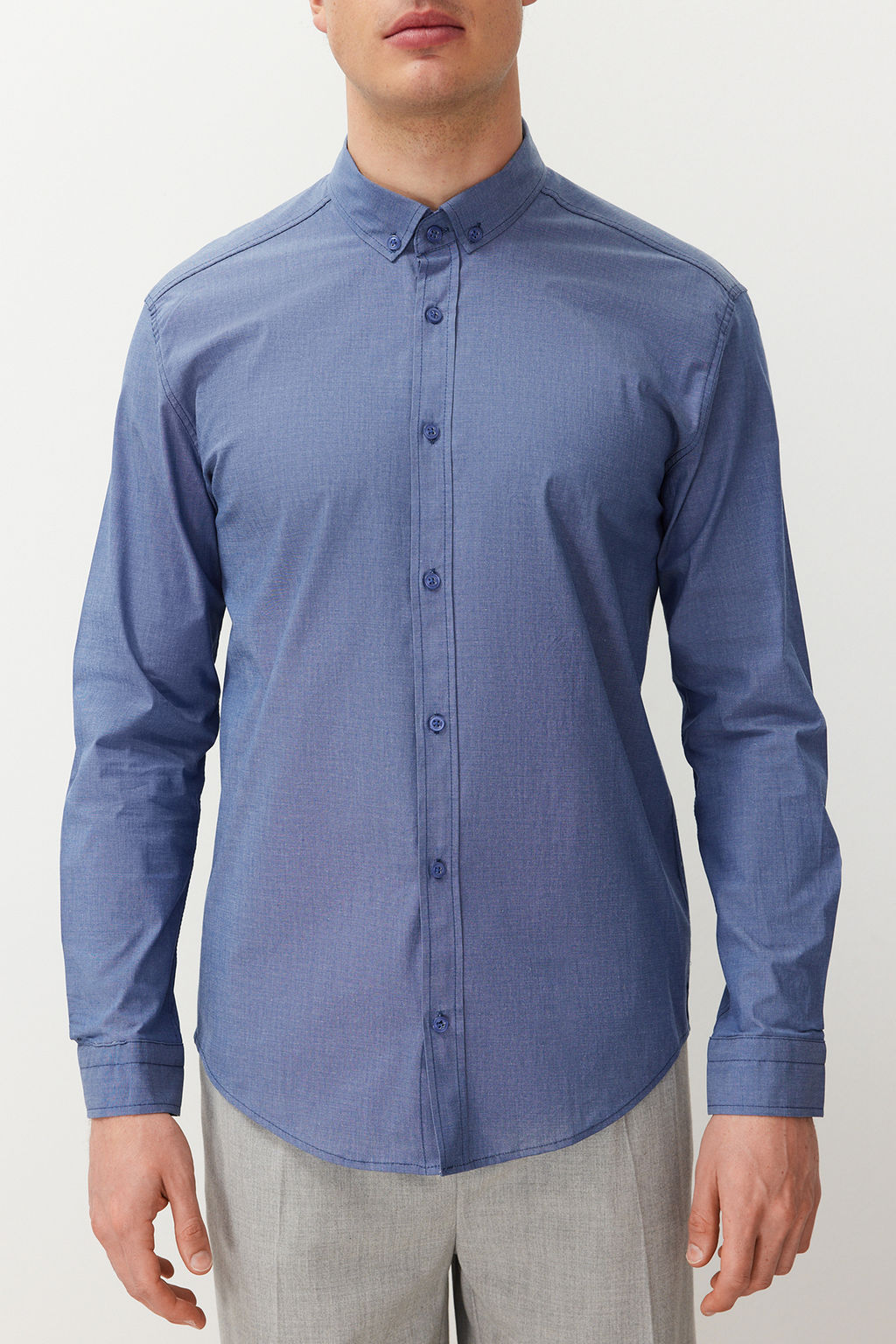 Mavi Slim Fit Yazl?k Gomlek TMNSS24GO00067