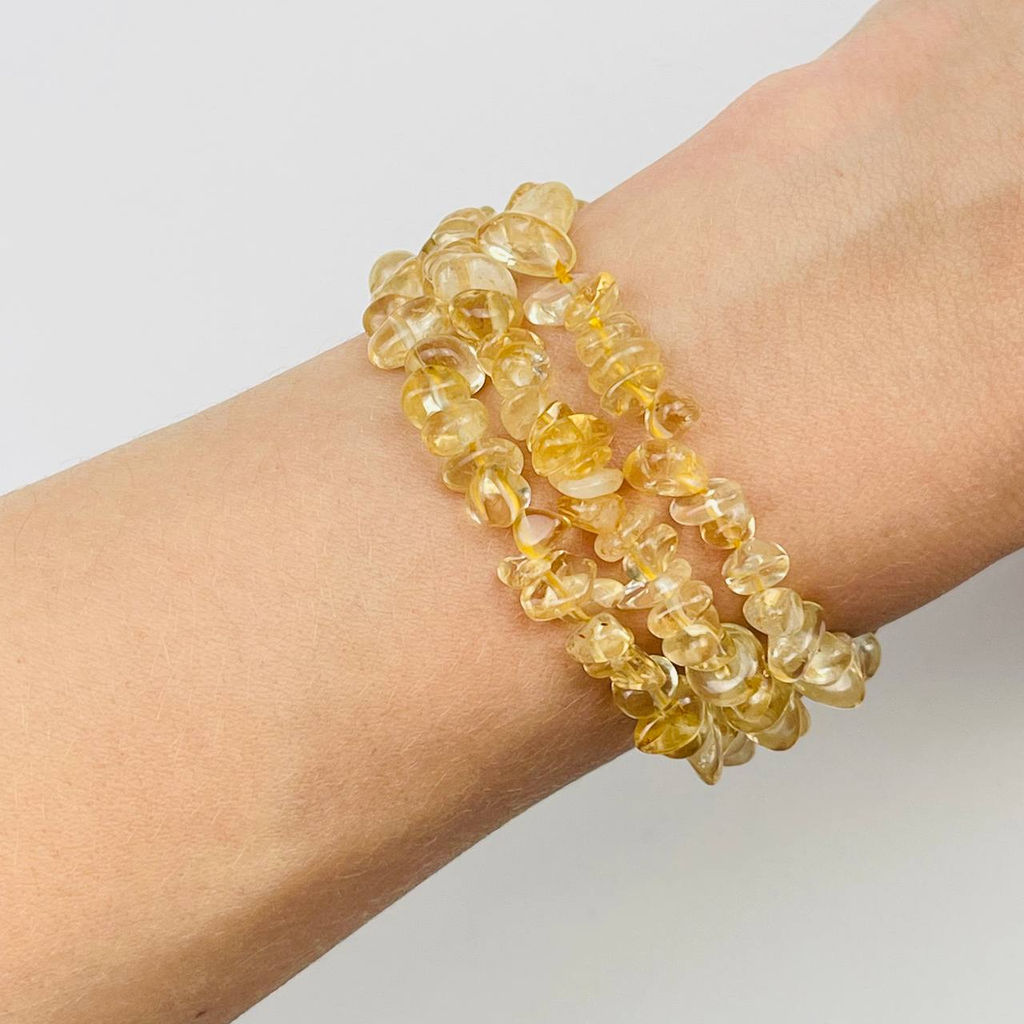 Бусины для украшений из камня Цитрин крошка