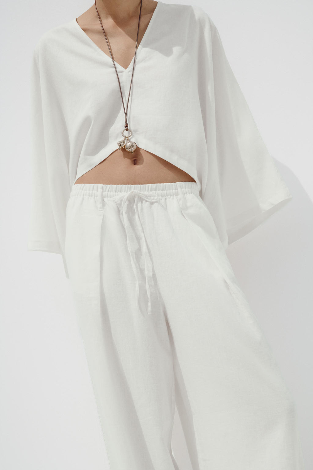 LINEN BLEND TROUSERS - Zara фото 18