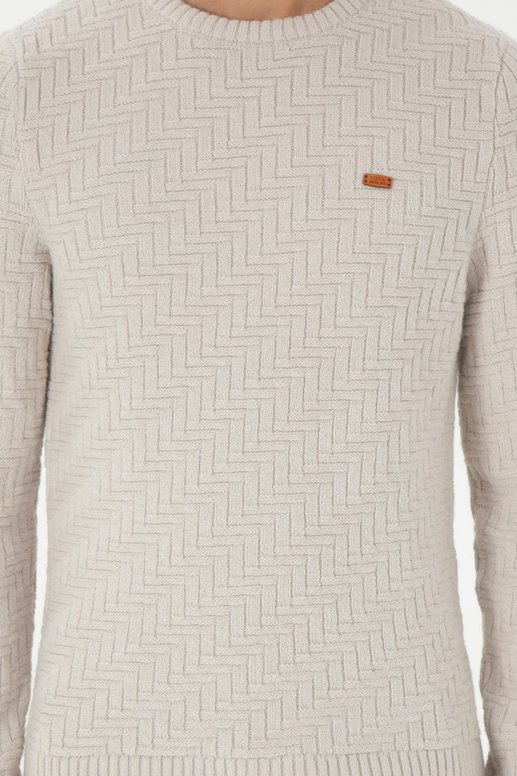Erkek Slim Fit Bisiklet Yaka Ta_ Kazak - U.s. polo assn фото 6