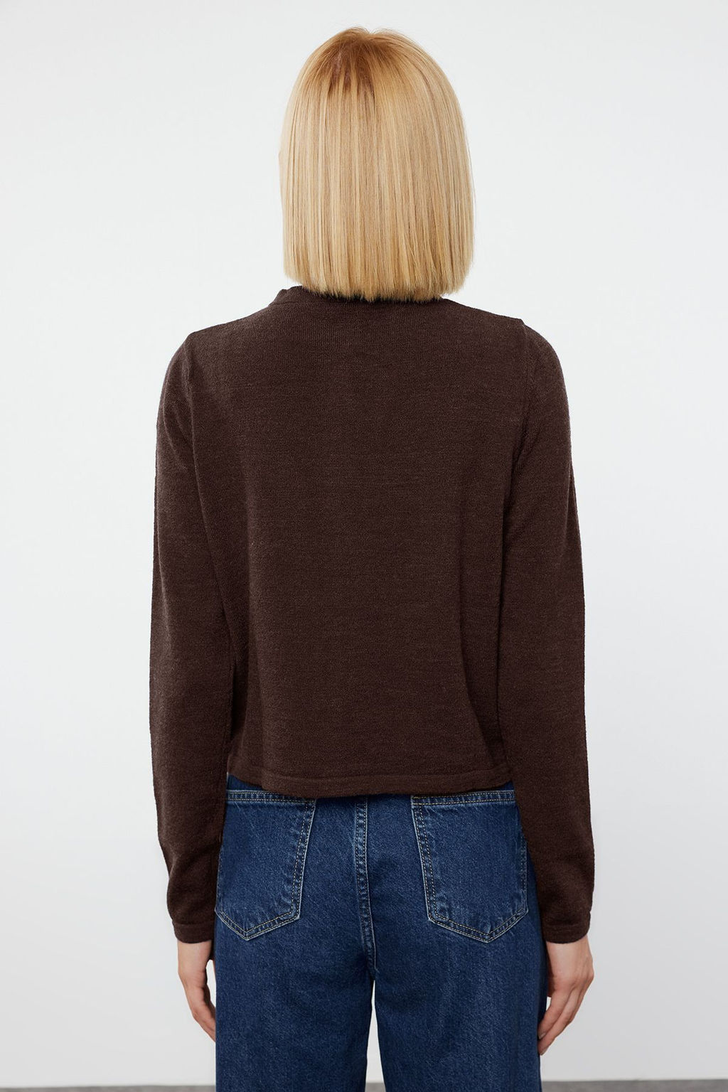 TRENDYOLMILLA Bordo Yunlu Ceket Gorunumlu Triko H?rka TWOAW25HI00049 фото 5