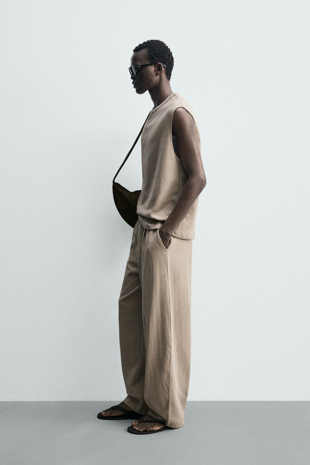 SUDADERA TANK RELAXED FIT TEXTURA / Beige - Zara фото 4