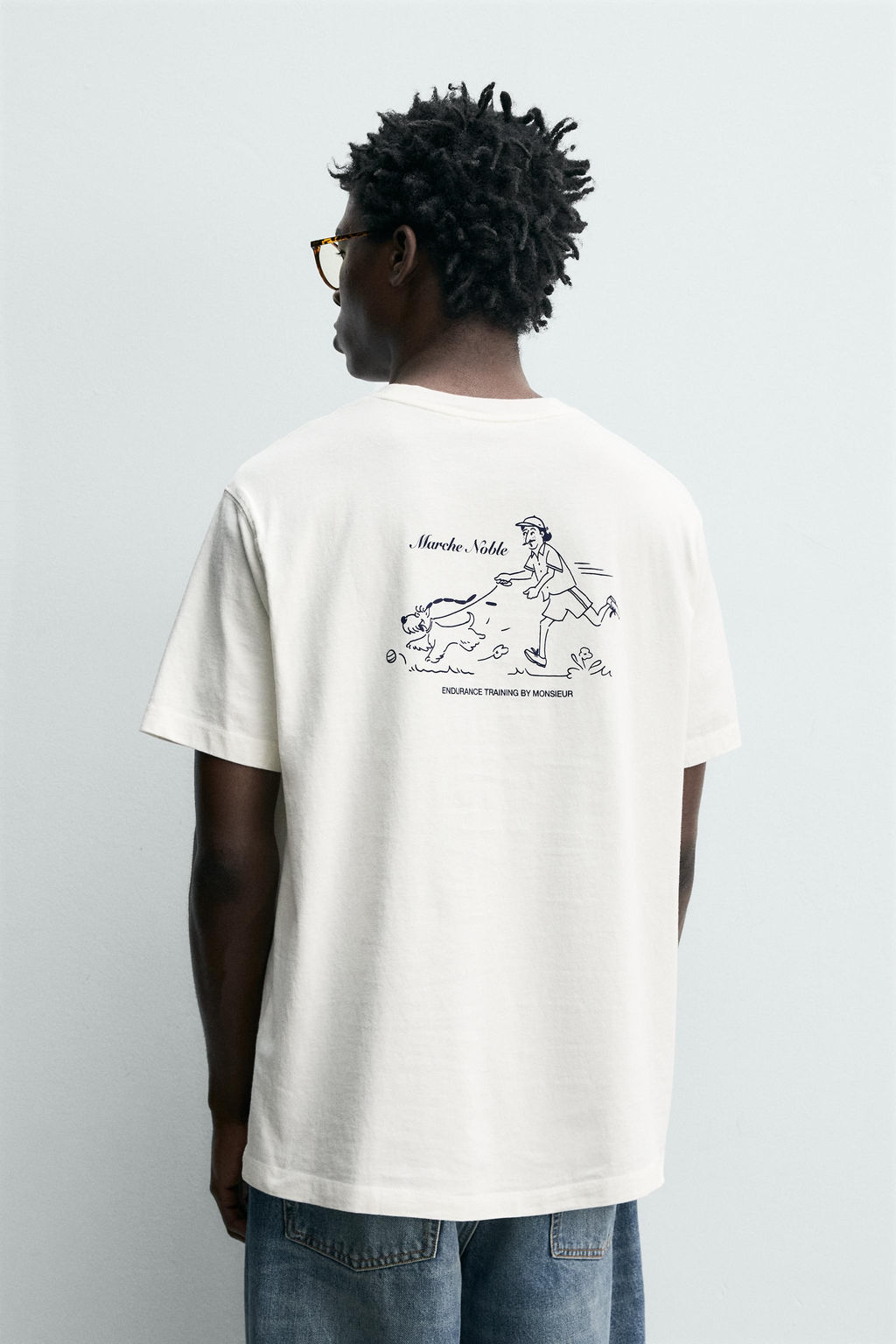 CAMISETA ESTAMPADO CONTRASTE / Beige claro - Zara фото 3