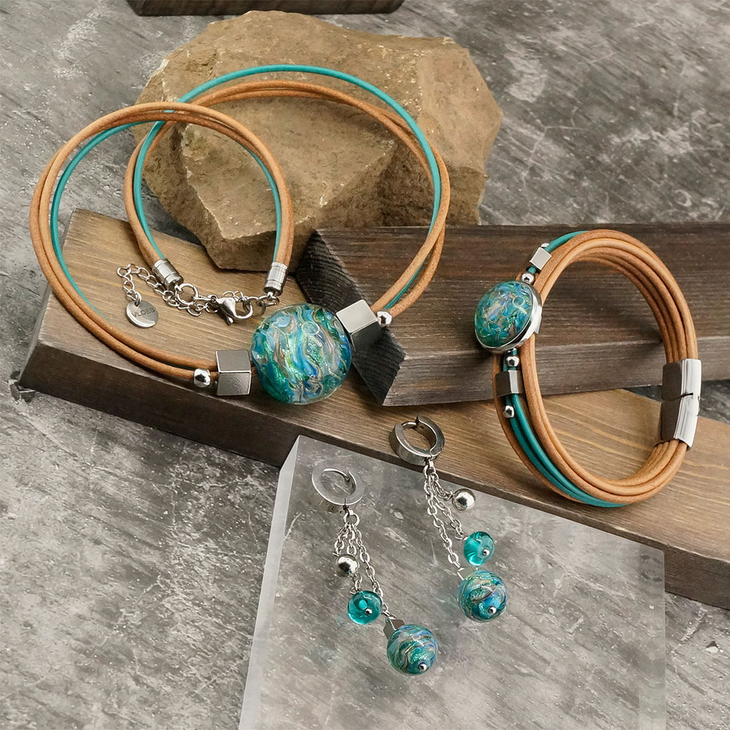 Серьги из муранского стекла COOLNESS LS2561